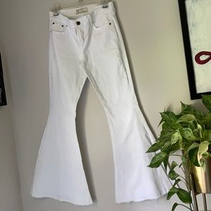 Free people 29s - short white flare jeans